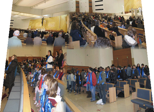 Celebração na Igreja da Santissíma Trindade