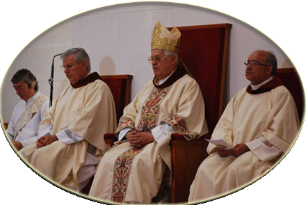 Diácono;  Sr. Cónego Crespo; Dom José Policarpo; Padre Norberto; 